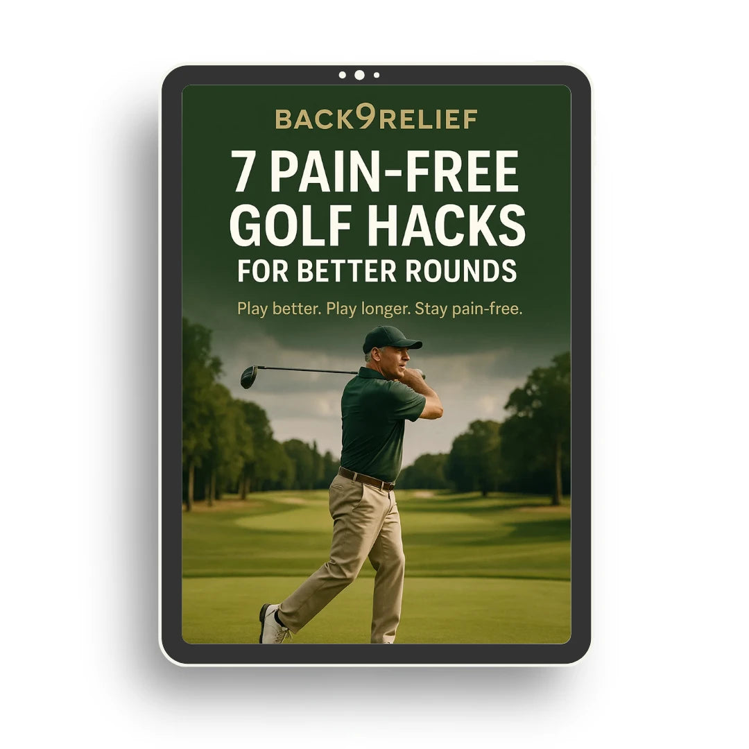 Back9Relief Pain-Free Golf Hacks — free e-book cover