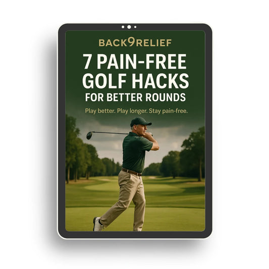 Back9Relief Pain-Free Golf Hacks — free e-book cover