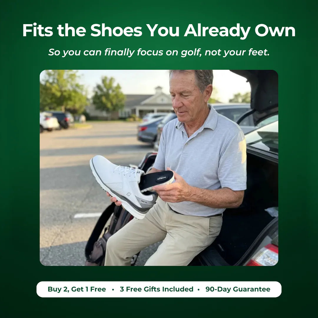 Back9Relief Golfer's Comfort Insoles — fit any golf shoes you already own, Buy 2 Get 1 Free